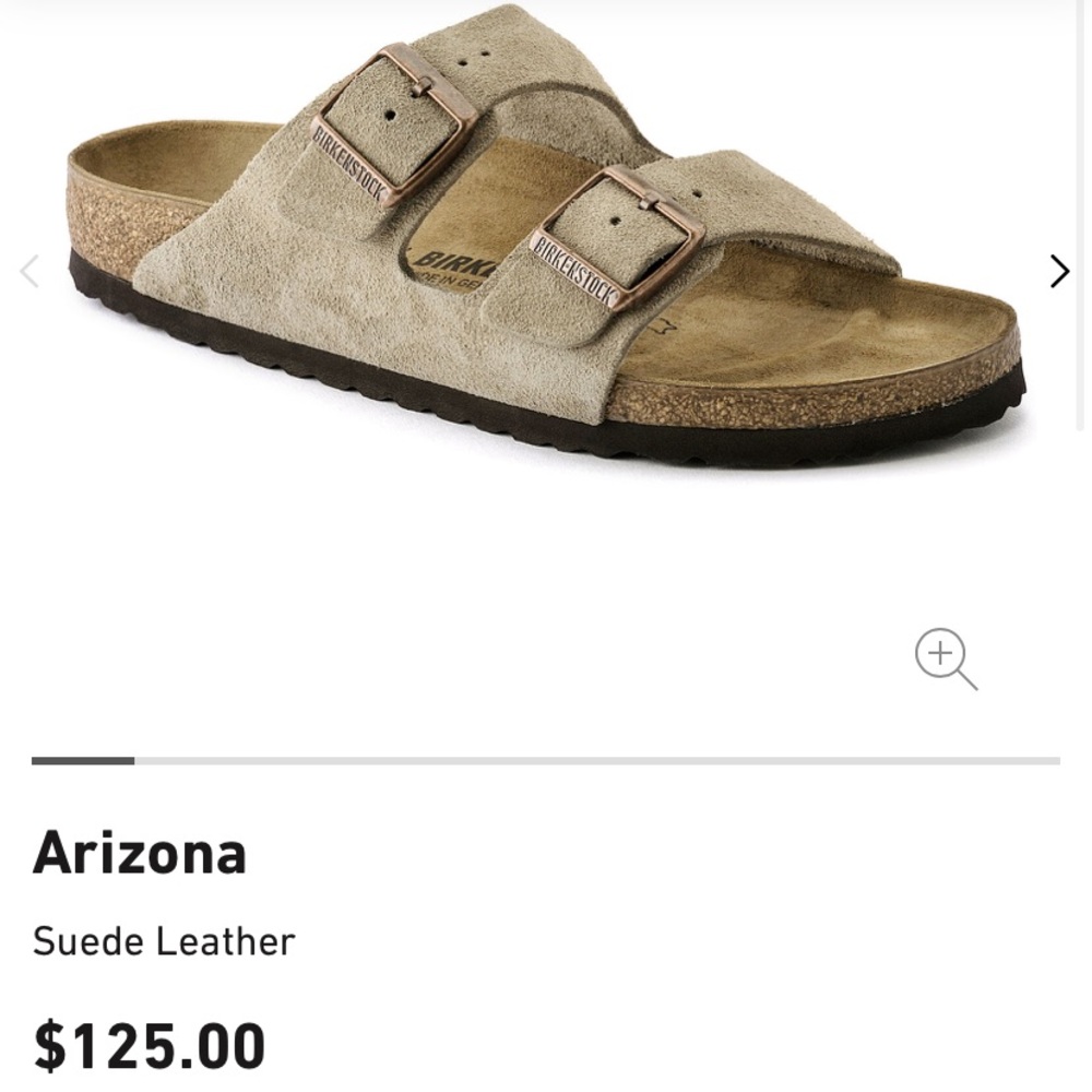 Arizona Taupe suede birkenstocks